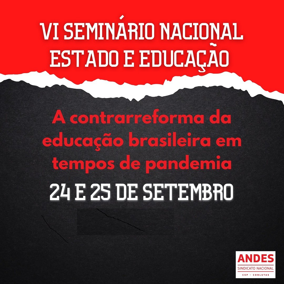 Sedufsm Andes Sn Realiza Semin Rio Nacional Estado E Educa O